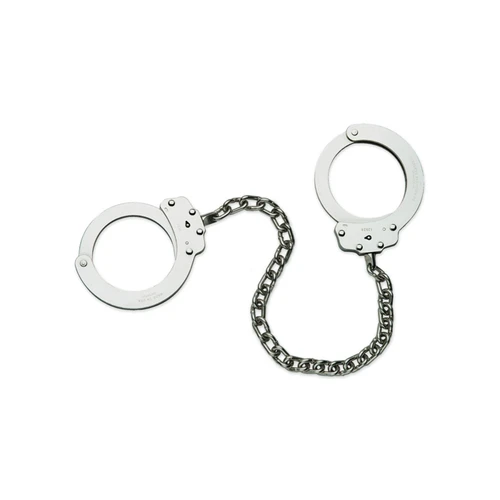 Peerless Model 703C Leg Irons – 15" Chain, Nickel Finish