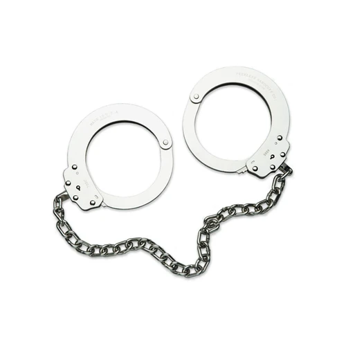 Peerless Model 705C Oversize Leg Irons – 15" Chain, Nickel Finish