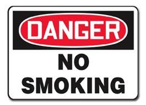 No Smoking 20" X 14" Aluminum Sign