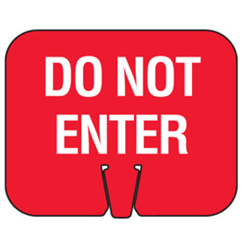 Do Not Enter Slotted Safety Cone Sign