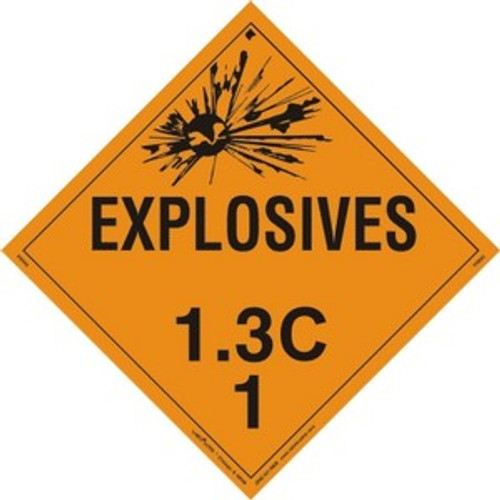 Explosives 1.3C VPO (sticker) Placard