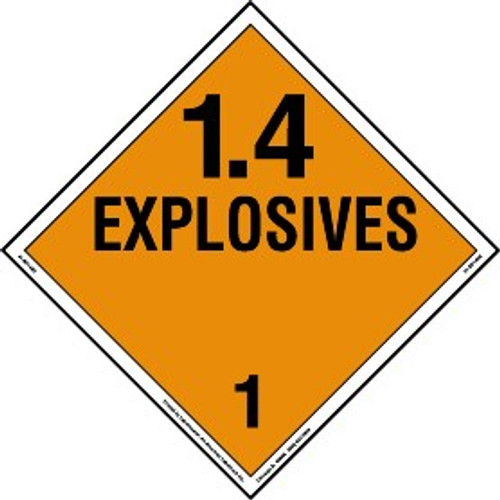 Explosives 1.4 Magnetic Placard