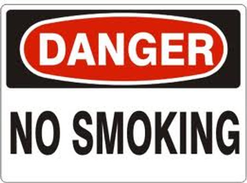 Danger No Smoking 10" x 7" VPO (sticker)