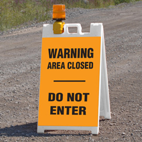 Blasting Barricade Sign Stands - Warning Area Closed Do Not Enter
