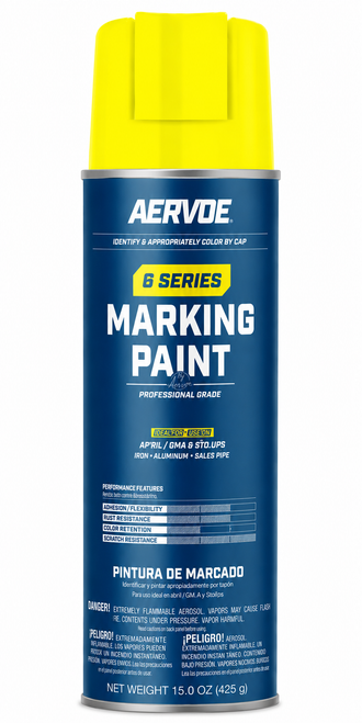 Yellow Inverted Tip Fluorescent Marking Paint (12 per box)