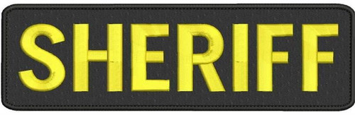 Sheriff 3 x 10 inch Embroidered Patch Grey - Ideal Supply Inc (dba