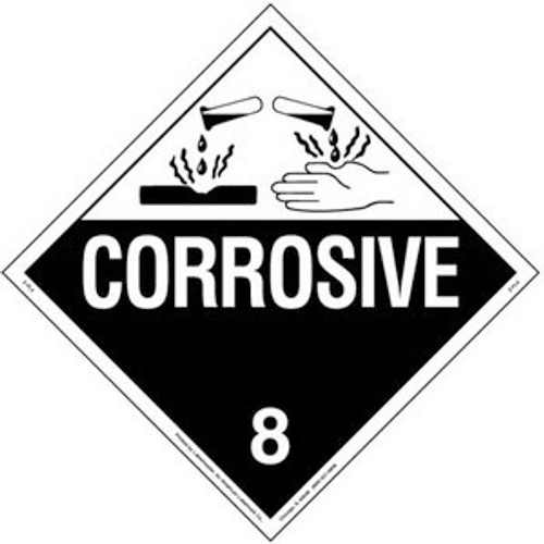 Corrosive VPO (sticker) Placard