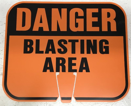 Danger Blasting Zone Triangle Safety Cone Sign VPO (sticker) 12