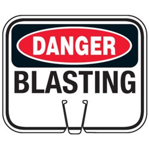 Danger Blasting (red/black) Slotted Safety Cone Sign Danger Blasting (red/black) Slotted Safety Cone Sign