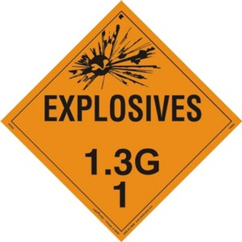 Explosives 1.3G Magnetic Placard