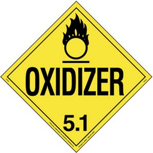 Oxidizer VPO (sticker) Placard
