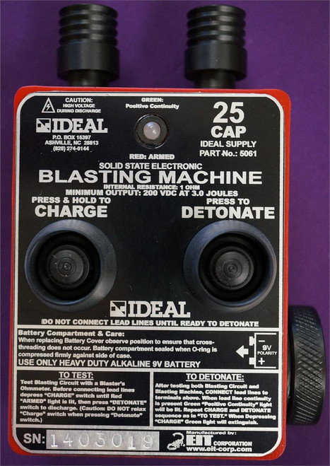 Ideal 25 Cap Blasting Machine with Integrated Continuity Indicator Ideal 25 Cap Blasting Machine with Integrated Continuity Indicator