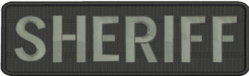 Sheriff 3 x 10 inch Embroidered Patch OD Green - Ideal Supply Inc