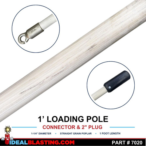 1 ft Connector and 2" Rubber Plug Loading Pole