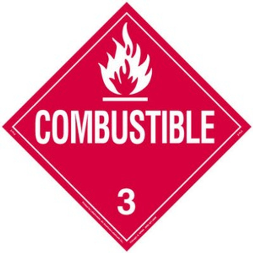 Combustible Magnetic Placard