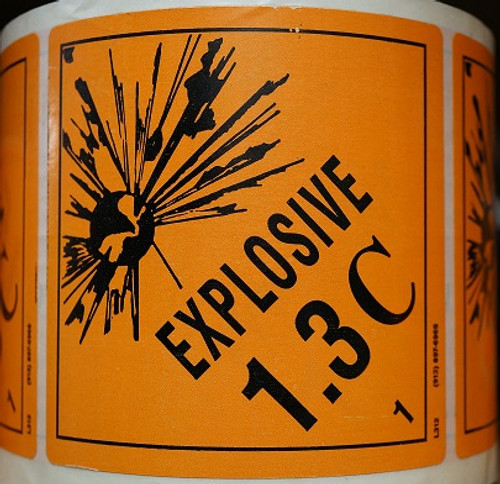 Explosives 1.3C Labels 500 Per Roll