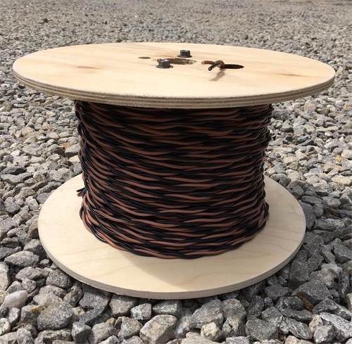 18 Gauge Duplex Black & Grey Twisted Wire 1000 ft roll