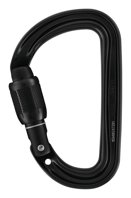 Black Non-Locking Asymmetrical Aluminum Carabiner  