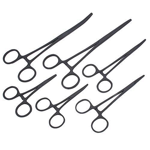 Hemostat Forceps 6-Pack, 3 Curved, 3 Straight in 3.5", 5.5", 7.25" in Tactical Black Hemostat Forceps 6-Pack, 3 Curved, 3 Straight in 3.5", 5.5", 7.25" in Tactical Black