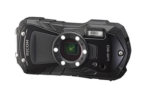 Ricoh WG-80 Black Waterproof Digital Camera Shockproof Freezeproof Crushproof Microscope Mode Ricoh WG-80 Black Waterproof Digital Camera Shockproof Freezeproof Crushproof Microscope Mode