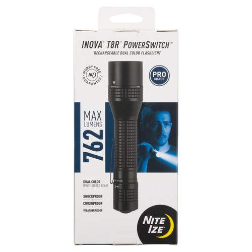 Nite Ize INOVA T8R PowerSwitch Rechargeable Dual Color Flashlight - Tactical LED Flashlight for First Responders & Law Enforcement - PowerSwitch Flashlight with Dual Power Sources Nite Ize INOVA T8R PowerSwitch Rechargeable Dual Color Flashlight - Tactical LED Flashlight for First Responders & Law Enforcement - PowerSwitch Flashlight with Dual Power Sources