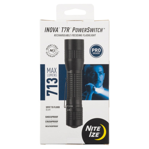 Nite Ize INOVA T7R PowerSwitch Rechargeable Focusing Flashlight - Tactical PowerSwitch LED Flashlight for First Responders, Law Enforcement - Camping & Hiking Supplies - 713 Lumen Tactical Flashlight Nite Ize INOVA T7R PowerSwitch Rechargeable Focusing Flashlight - Tactical PowerSwitch LED Flashlight for First Responders, Law Enforcement - Camping & Hiking Supplies - 713 Lumen Tactical Flashlight