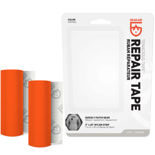 GEAR AID Tenacious Tape 3”x20” Micro-Ripstop Tape, Orange, 2 Pack GEAR AID Tenacious Tape 3”x20” Micro-Ripstop Tape, Orange, 2 Pack