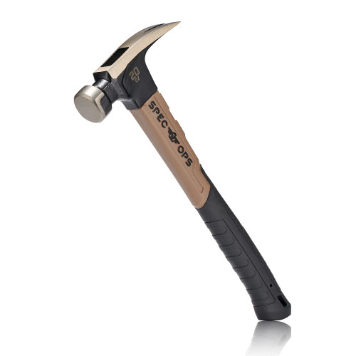 Spec Ops Tools 20 oz Fiberglass Hammer, 13 Inch, Rip Claw, Shock-Absorbing Grip, 3% Donated to Veterans Spec Ops Tools 20 oz Fiberglass Hammer, 13 Inch, Rip Claw, Shock-Absorbing Grip, 3% Donated to Veterans