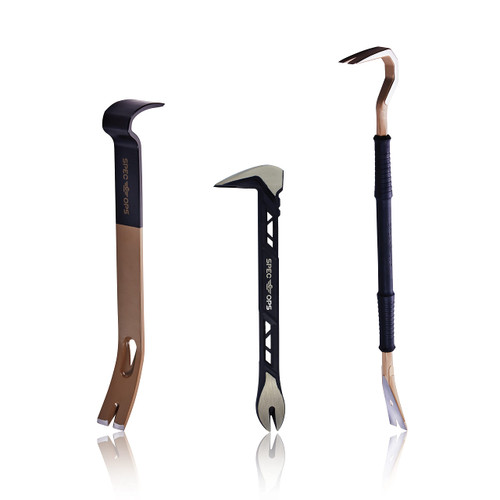 Spec Ops Tools 10", 15" & 30" Nail Puller, Flat Pry Bar, & Crowbar Tool Set, High-Carbon Steel, 3% Donated to Veterans Spec Ops Tools 10", 15" & 30" Nail Puller, Flat Pry Bar, & Crowbar Tool Set, High-Carbon Steel, 3% Donated to Veterans
