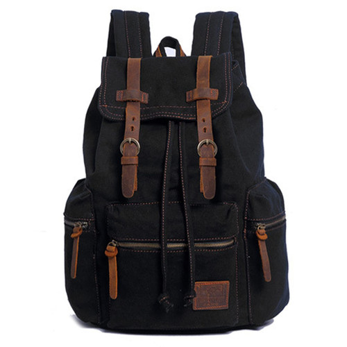 High Capacity Canvas Vintage Backpack - for School Travel 12-15.6" Laptop Backpack