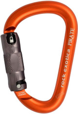 rock exotica orange pirate climbing caribiner auto lock