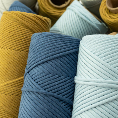 4mm colored macrame cord upcycled cotton cord
