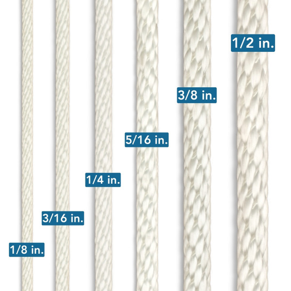  Yacht Braid Premium Polyester Rope 1/2 inch, Blue (150 feet) :  Sports & Outdoors