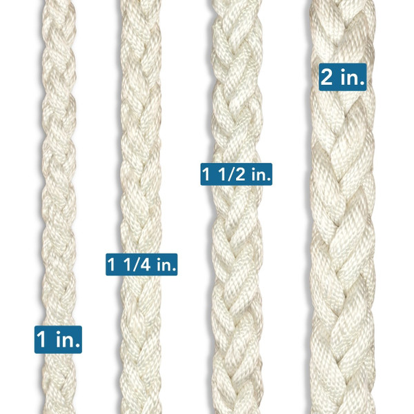 Polyester Rope | 8-Strand - 2 in., 50 ft., White