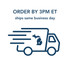 Orders placed by 3 p.m. eastern will ship the same business day from our warehouse near Grand Rapids, Michigan.