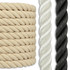 Twisted polyester rope in blonde, white, and black. Best UV-resistant outdoor rope. Longest lasting rope.