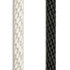 Solid Braid Nylon Rope in white and black