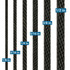 Diameters of black solid braid polyester rope