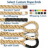 examples of custom rope ends available for sisal rope