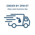 Orders placed by 3 p.m. eastern will ship same business day from our warehouse near Grand Rapids, Michigan.