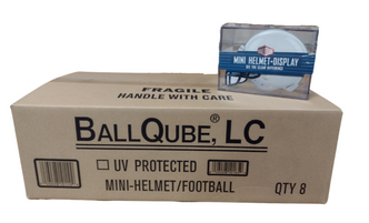 Ballqube Mini Helmet Cube Display Case - Case of 8 - Collectors Mini Helmets Autographs
