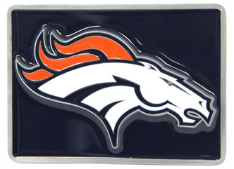 Denver Broncos Rectangle Trailer Hitch Cover
