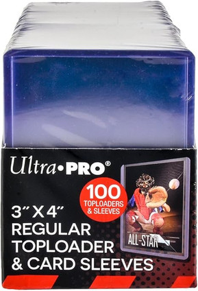 Ultra PRO - 3" x 4" Clear Regular TopLoaders For Cards With Card Sleeves - 100 COUNT