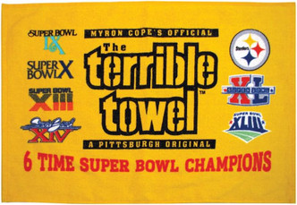 Myron Cope's - Pittsburgh Steelers - 6x Super Bowl Champs Terrible Towel