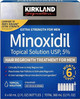 KIRKLAND Signature Minoxidil 5% Hair Regrowth Treatment for Men | 6 Months Supply | Topical Solution | Extra Strength | Clinically Proven | Unscented Drops | Dropper Included