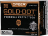 Speer Gold Dot Personal Protection Pistol Ammo 9mm +P 124 gr. HP 20 rd.