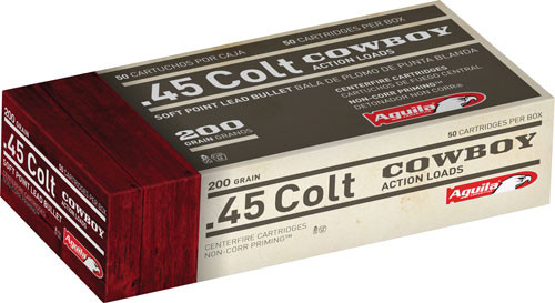 Aguila 1E454319 Cowboy Action LEAD Soft Point 200 Grain .45 Long Colt 600 fps
