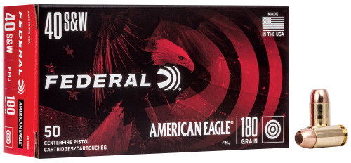 Federal AE40R1 American Eagle 40 S&W 180 gr Full Metal Jacket (FMJ) Federal AE40R1 American Eagle 40 S&W 180 gr Full Metal Jacket (FMJ)