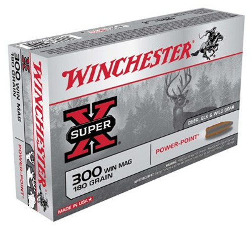 Winchester Super-X Rifle Ammo 300 Win Mag 180 gr. Power-Point 20 rd.