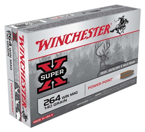 Winchester Super-X Rifle Ammo 264 Win Mag 140 gr. Power-Point 20 rd. Winchester Super-X Rifle Ammo 264 Win Mag 140 gr. Power-Point 20 rd.